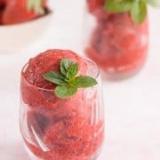 strawberry mint sorbet