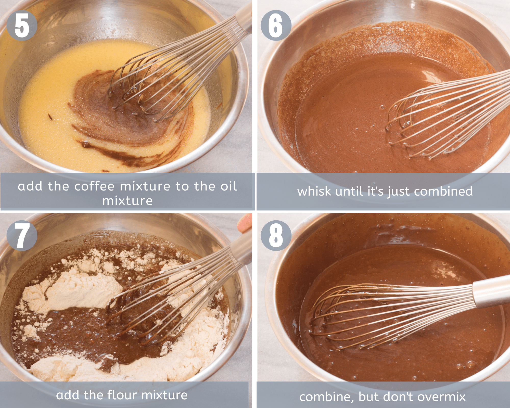 steps 6 to 8 for chocolate cupcakes