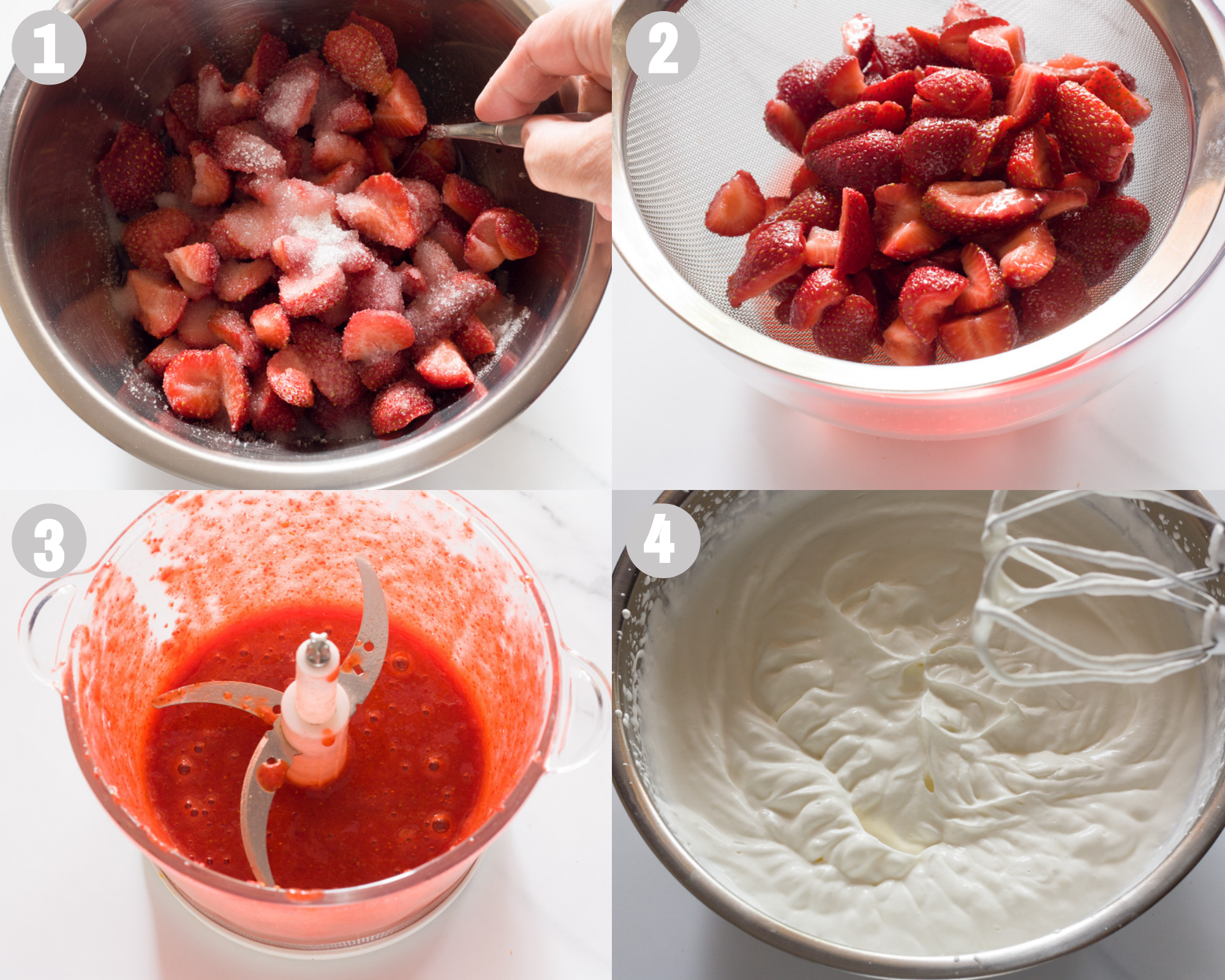 strawberry ice cream steps 1-4