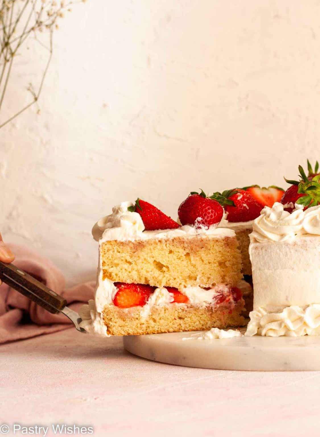 Easy Strawberry Whipped Cream Cake - Pastry Wishes